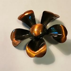 Vintage Coppertone Flower brooch
